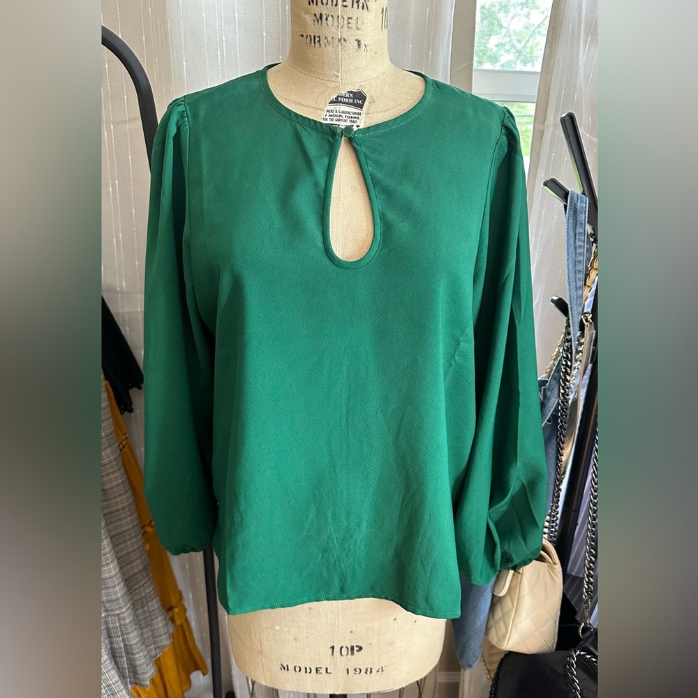 J crew Kelly green blouse